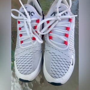 Nike Kids White and Red Sneakers